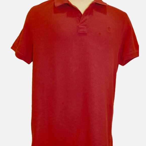 NWOT VINTAGE L red MENS logo DNNY polo shirt COTTON PERU Neiman Marcus 1990s - Picture 2 of 8